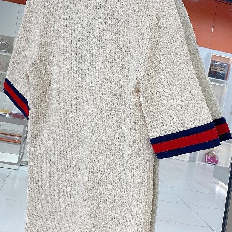Gucci Gucci V-Neck Stripe Trim Knit Mini Dress Size 42 Size M / US 6-8 / IT 42-44 - 6 Thumbnail