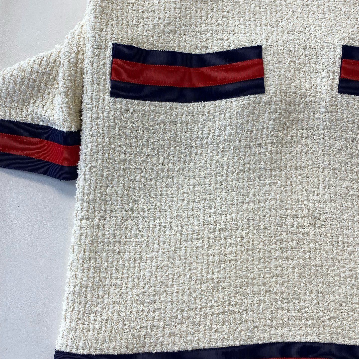 Gucci Gucci V-Neck Stripe Trim Knit Mini Dress Size 42 Size M / US 6-8 / IT 42-44 - 17 Thumbnail