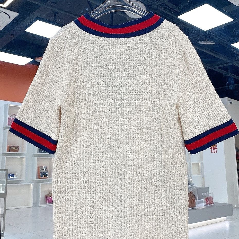 Gucci Gucci V-Neck Stripe Trim Knit Mini Dress Size 42 Size M / US 6-8 / IT 42-44 - 9 Thumbnail