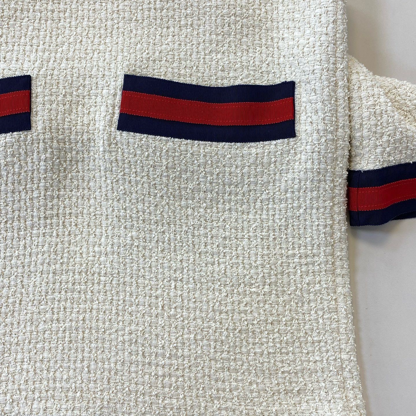 Gucci Gucci V-Neck Stripe Trim Knit Mini Dress Size 42 Size M / US 6-8 / IT 42-44 - 18 Thumbnail