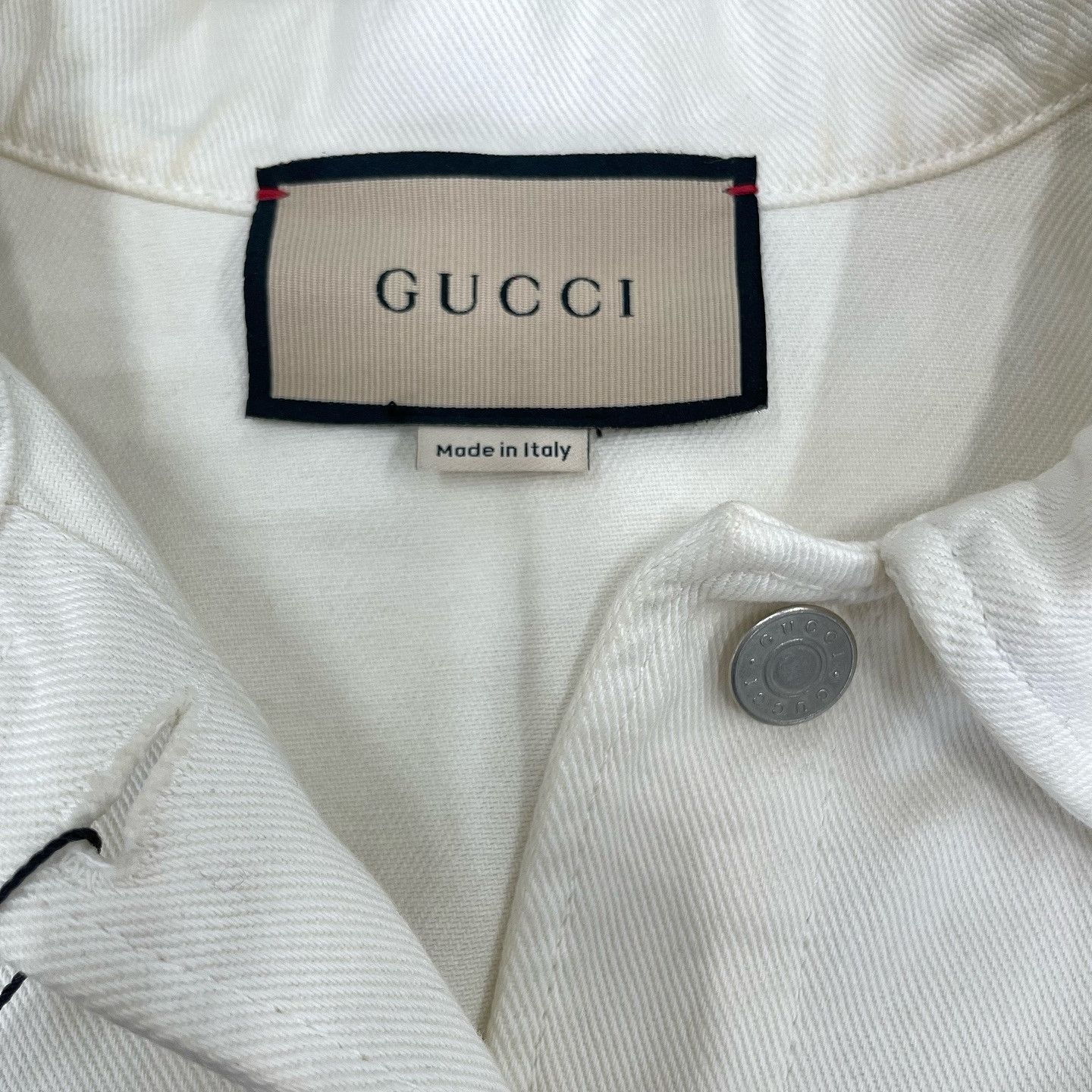 Gucci Gucci Embroidered Logo Denim Jacket Size 40 Size S / US 4 / IT 40 - 3 Thumbnail