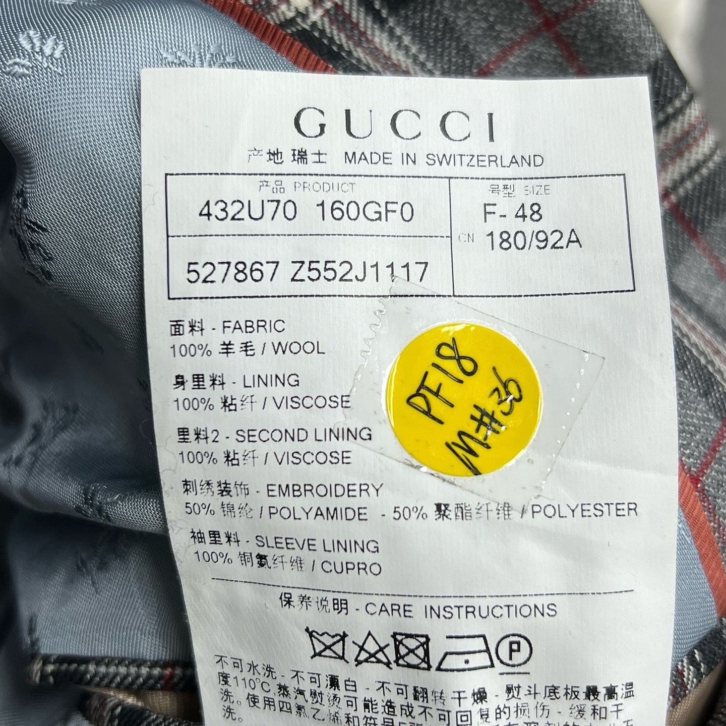 Gucci Gucci Wool Plaid Blazer Size 38R Size 38R - 4 Thumbnail