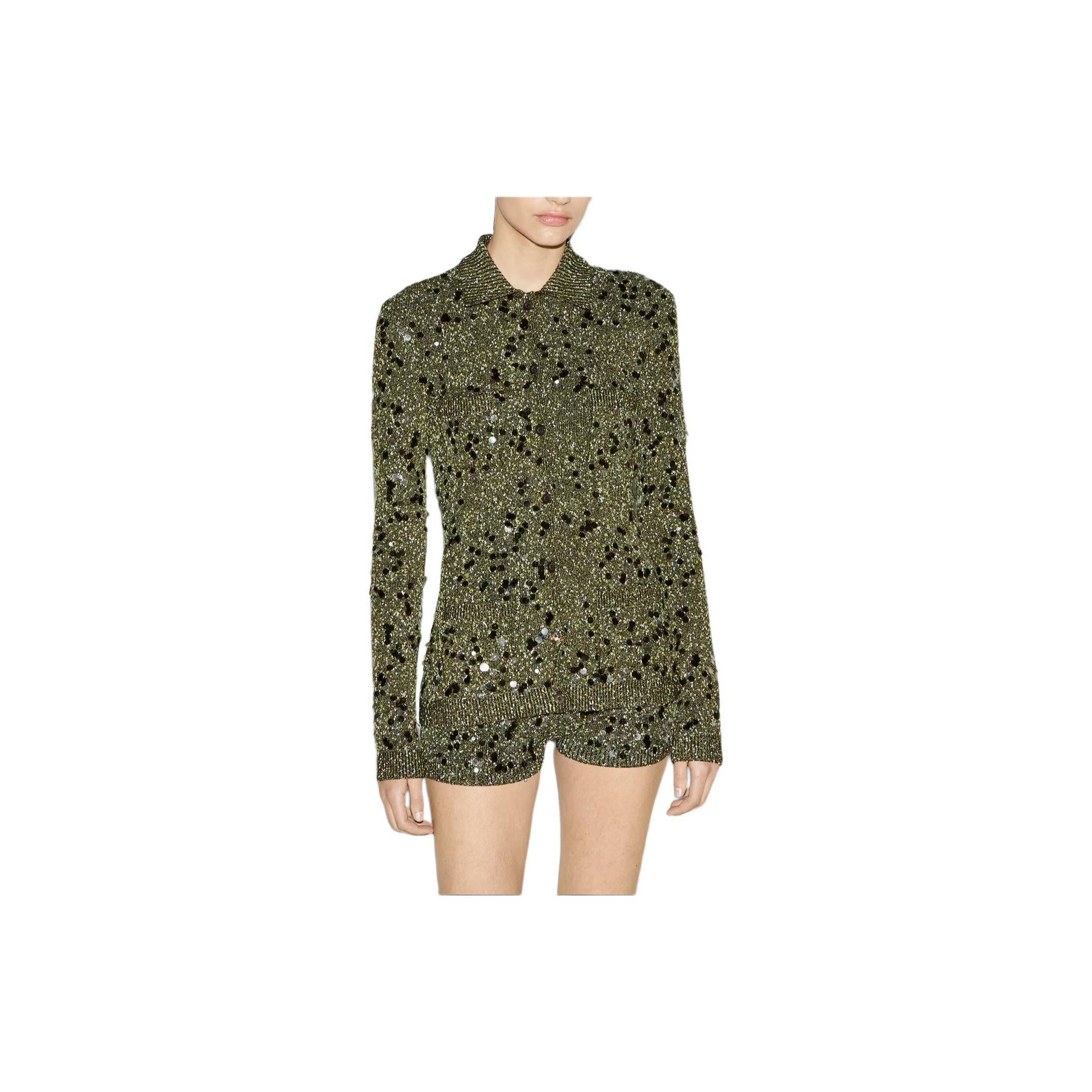 Gucci Gucci Sequined Polo Button Up Shirt Size S Size S / US 4 / IT 40 - 13 Thumbnail