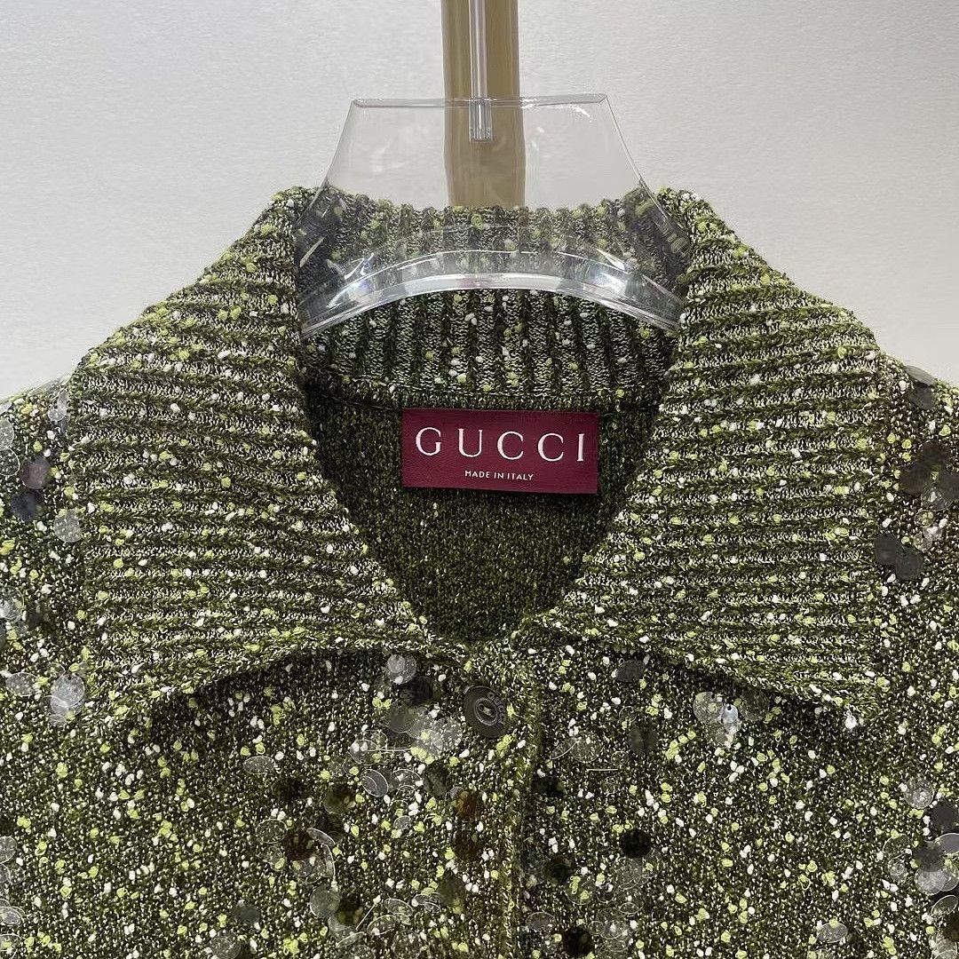 Gucci Gucci Sequined Polo Button Up Shirt Size S Size S / US 4 / IT 40 - 11 Thumbnail