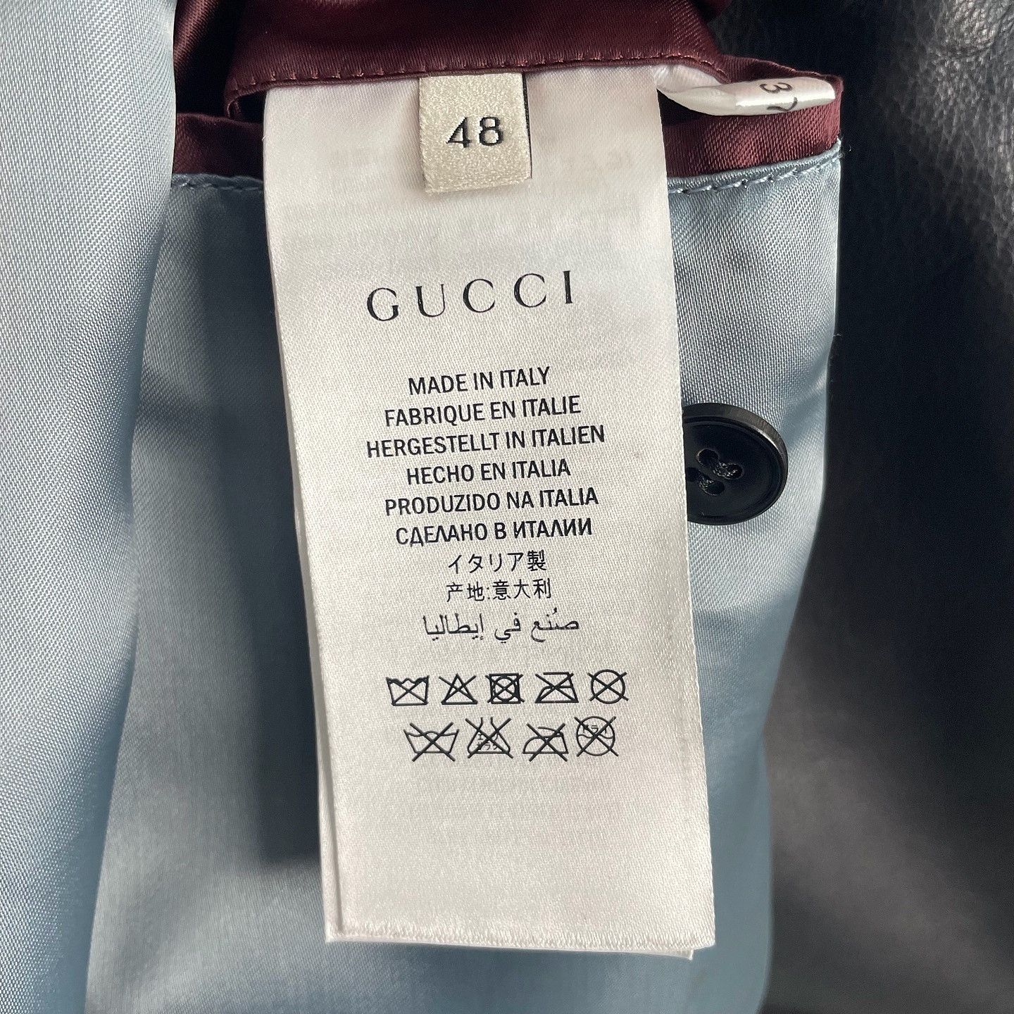 Gucci Gucci Panther Star Leather Bomber Jacket Size M Size US M / EU 48-50 / 2 - 4 Thumbnail