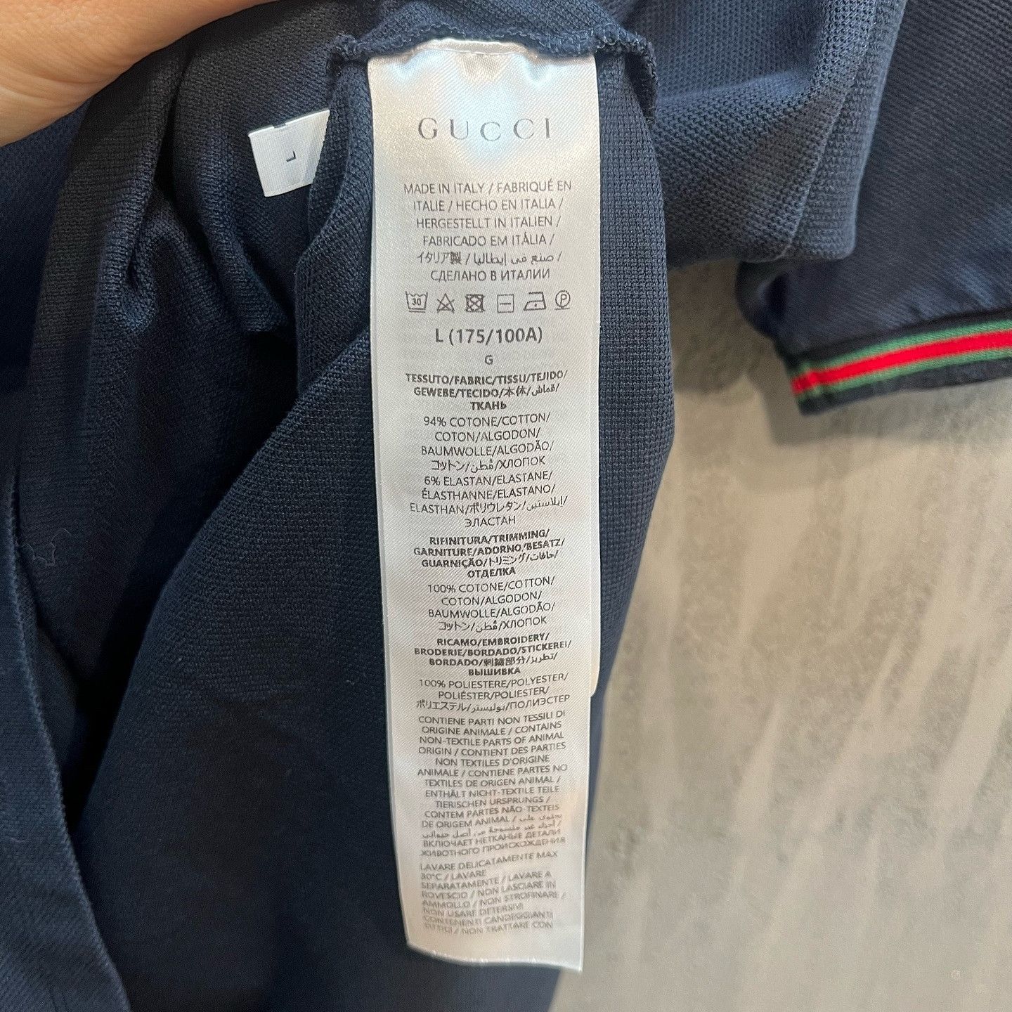 Gucci Gucci Embroidered Pocket Polo Size L Size US L / EU 52-54 / 3 - 4 Thumbnail