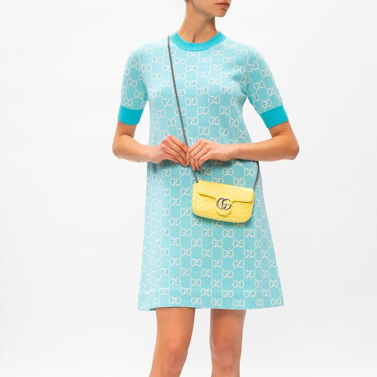 Gucci Gucci GG Monogram Knit Mini Dress Size L Size L / US 10 / IT 46 - 12 Thumbnail