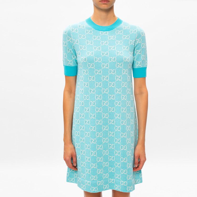 Gucci Gucci GG Monogram Knit Mini Dress Size L Size L / US 10 / IT 46 - 13 Thumbnail