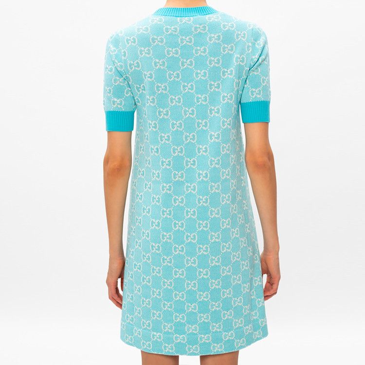 Gucci Gucci GG Monogram Knit Mini Dress Size L Size L / US 10 / IT 46 - 11 Thumbnail