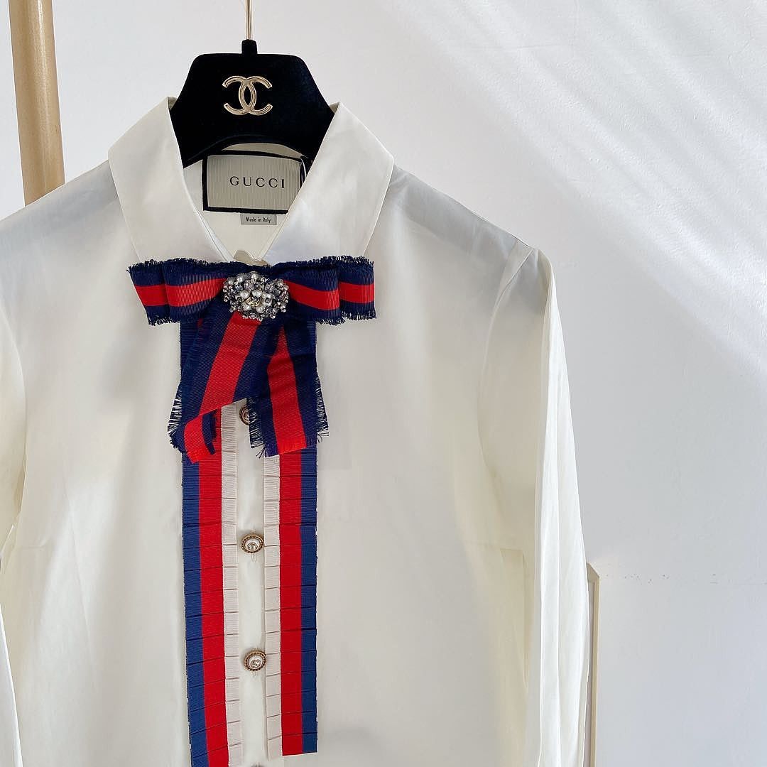 Gucci Gucci Ribbon Button Up Shirt IT 38 Size XS / US 0-2 / IT 36-38 - 7 Thumbnail