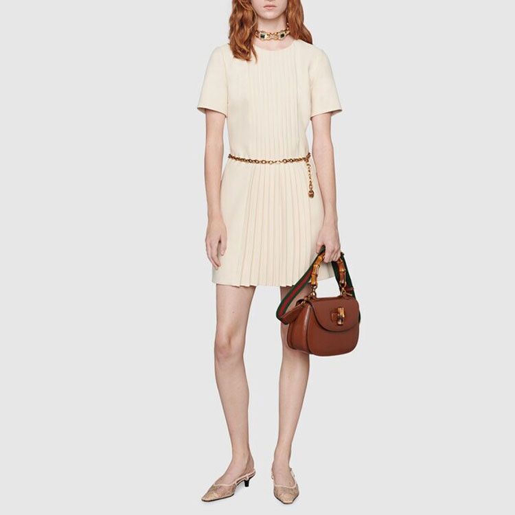 Gucci Gucci Pleated Silk Wool Mini Dress Size 36 Size XS / US 0-2 / IT 36-38 - 9 Thumbnail