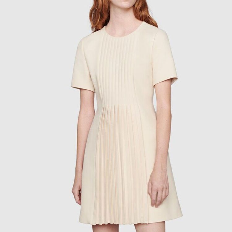 Gucci Gucci Pleated Silk Wool Mini Dress Size 36 Size XS / US 0-2 / IT 36-38 - 11 Thumbnail