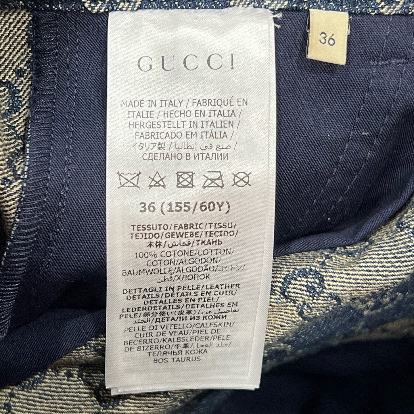 Gucci Gucci GG Logo Denim Shorts Size 36 Size 25" / US 0 / IT 36 - 4 Thumbnail