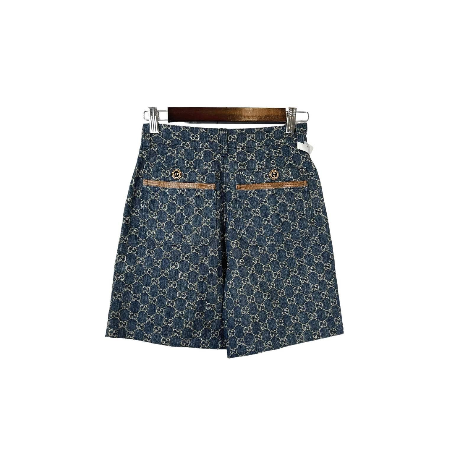 Gucci Gucci GG Logo Denim Shorts Size 36 Size 25" / US 0 / IT 36 - 2 Thumbnail