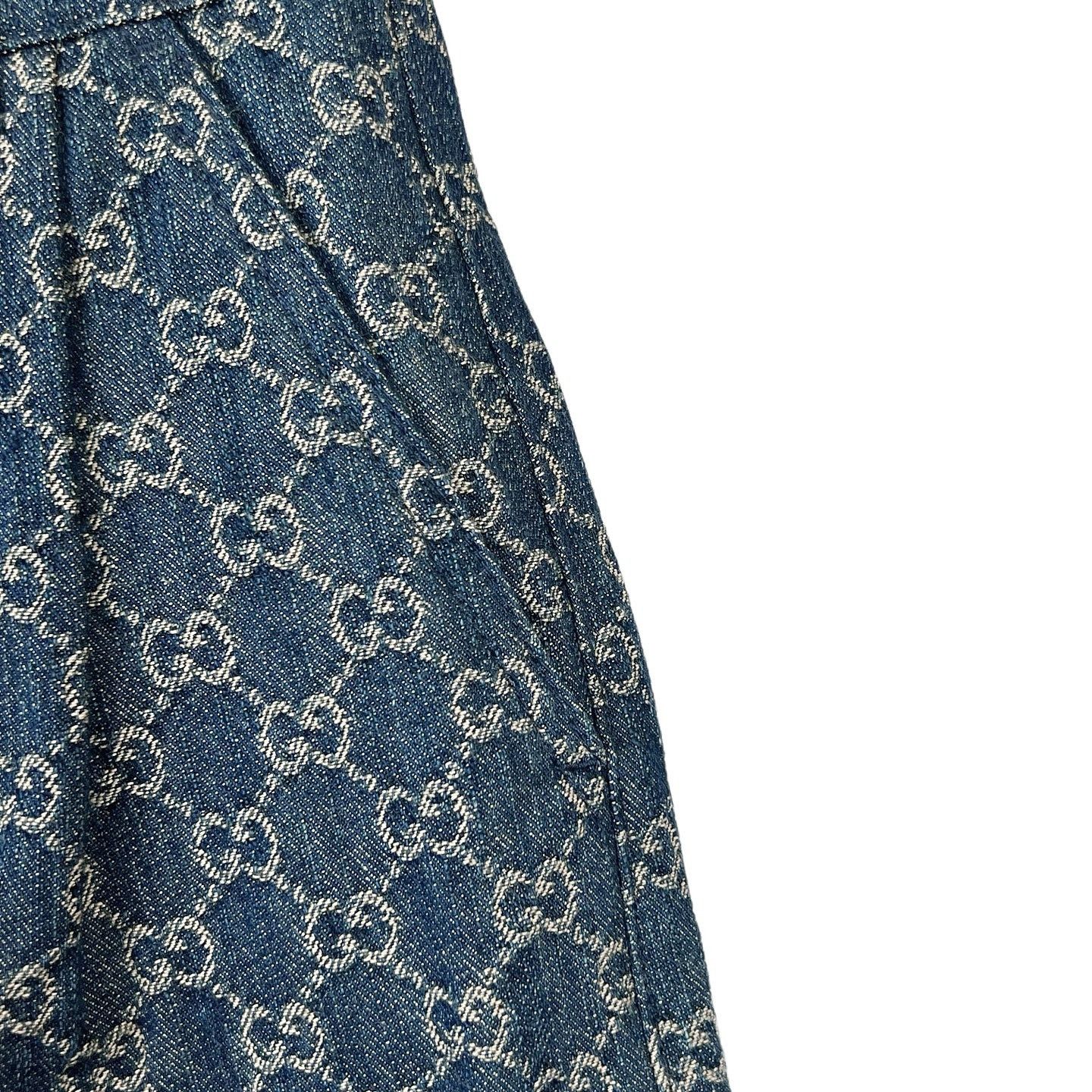 Gucci Gucci GG Logo Denim Shorts Size 36 Size 25" / US 0 / IT 36 - 5 Thumbnail