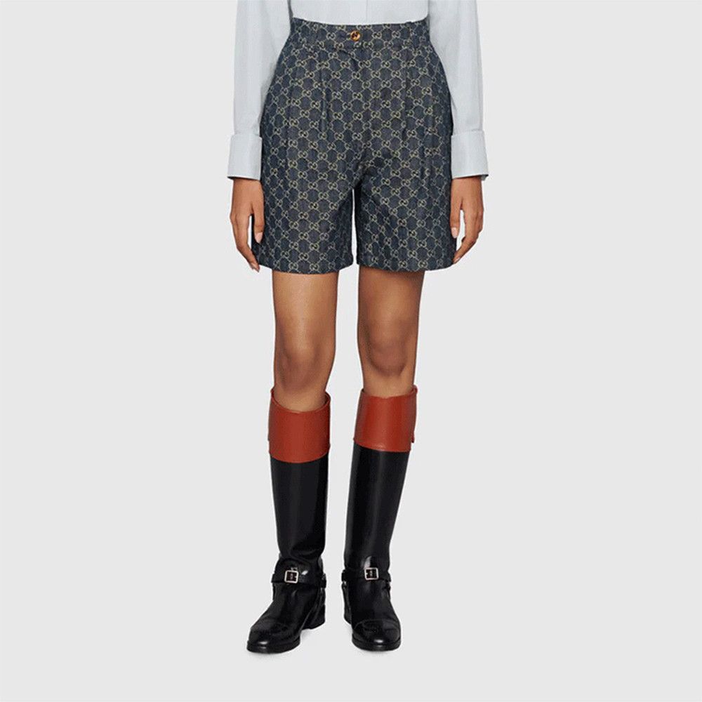 Gucci Gucci GG Logo Denim Shorts Size 36 Size 25" / US 0 / IT 36 - 9 Thumbnail