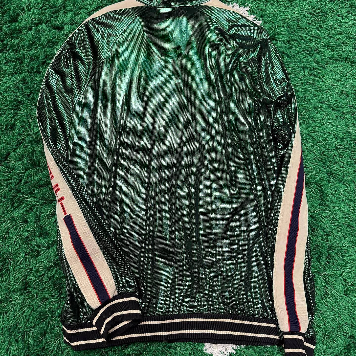 Gucci Gucci Metallic Logo Stripe Track Jacket Size S Size US S / EU 44-46 / 1 - 2 Thumbnail