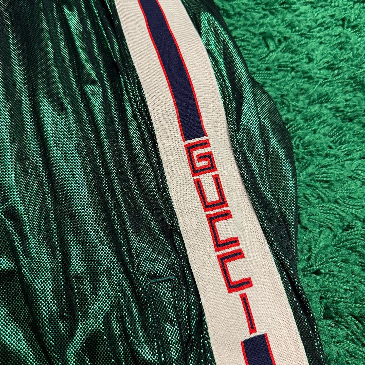 Gucci Gucci Metallic Logo Stripe Track Jacket Size S Size US S / EU 44-46 / 1 - 7 Thumbnail