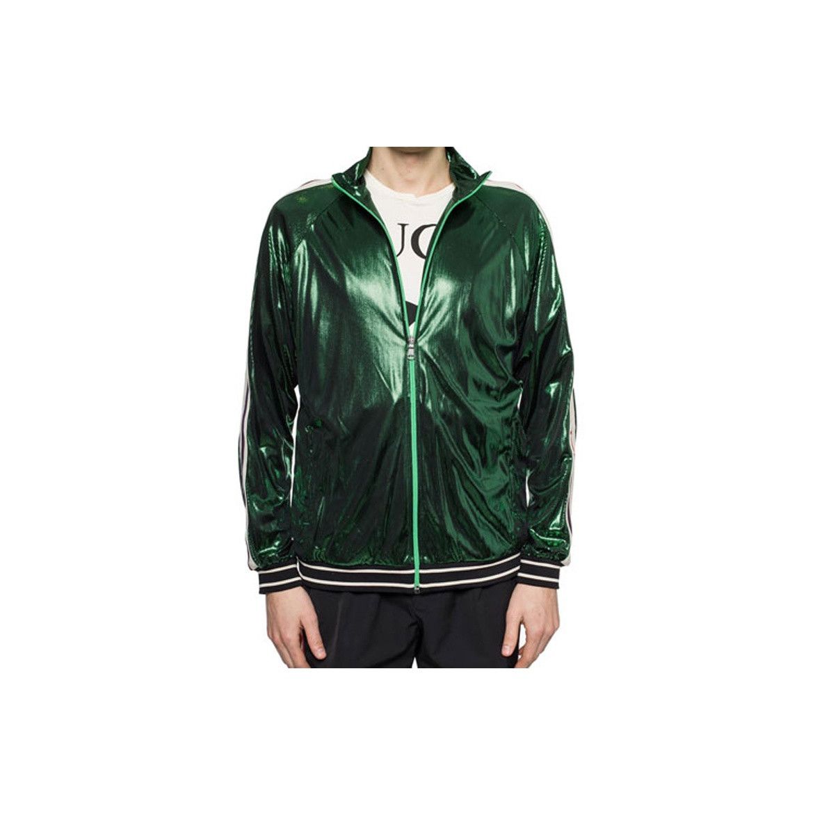 Gucci Gucci Metallic Logo Stripe Track Jacket Size S Size US S / EU 44-46 / 1 - 9 Thumbnail