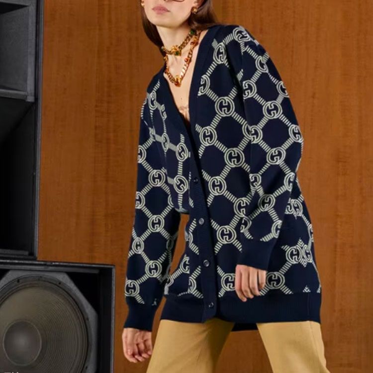 Gucci Gucci GG Monogram V-Neck Cardigan Size XL Size XL / US 12-14 / IT 48-50 - 6 Thumbnail