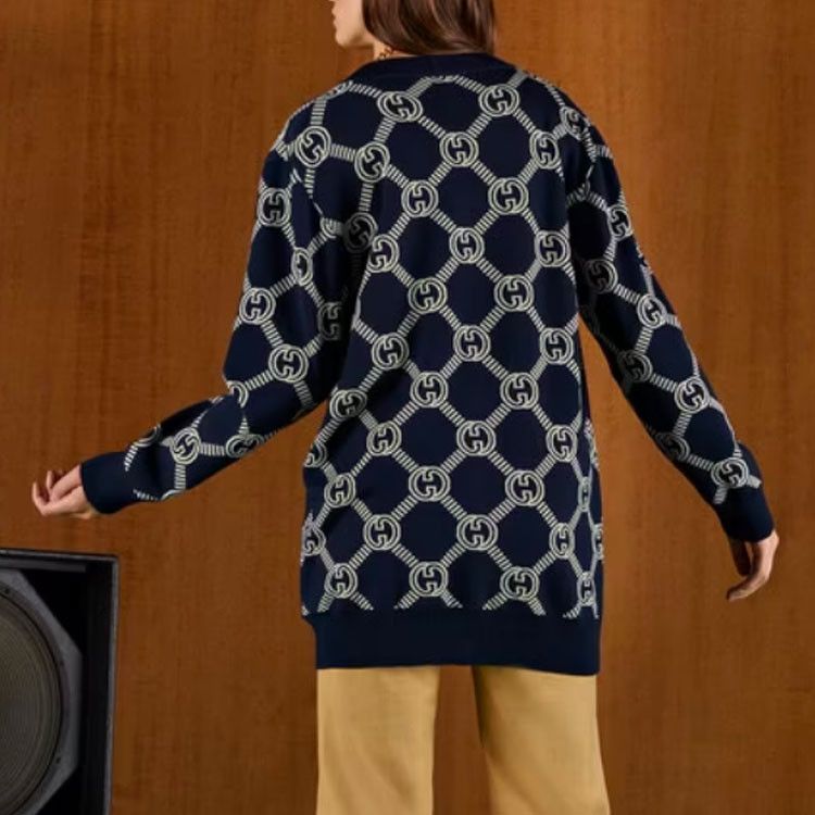 Gucci Gucci GG Monogram V-Neck Cardigan Size XL Size XL / US 12-14 / IT 48-50 - 7 Thumbnail