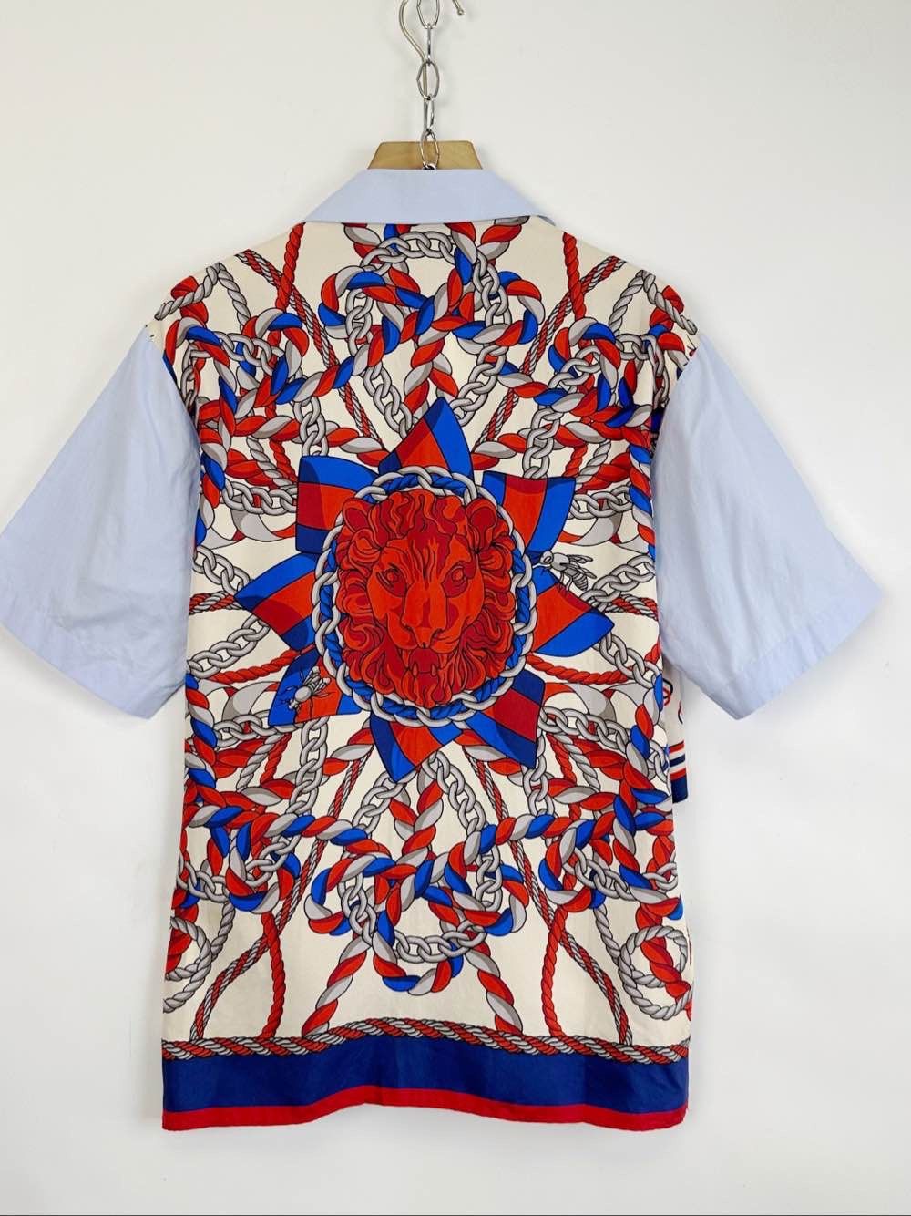 Gucci Gucci Lion Chain Print Short Sleeve Shirt Size S Size US S / EU 44-46 / 1 - 2 Thumbnail