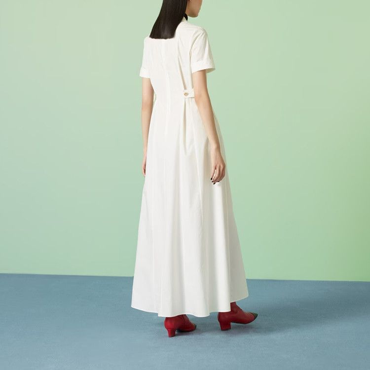 Gucci Gucci White Cotton Maxi Dress Size 38 Size XS / US 0-2 / IT 36-38 - 7 Thumbnail
