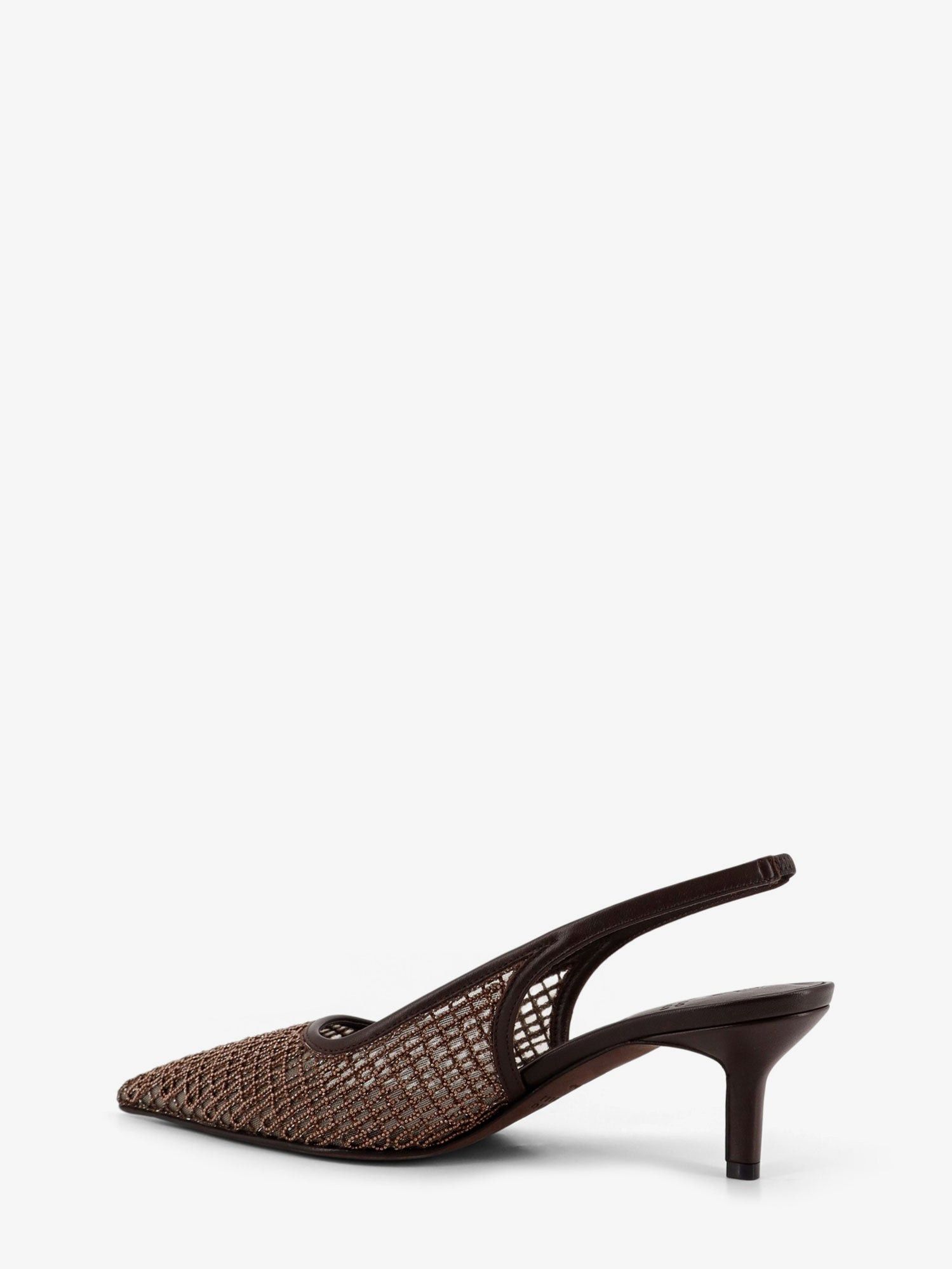 Brunello Cucinelli Brunello Cucinelli Leather décolleté with Precious Net detail IT 40 Women - USA Tariffs Included Size US 10 / IT 40 - 3 Thumbnail