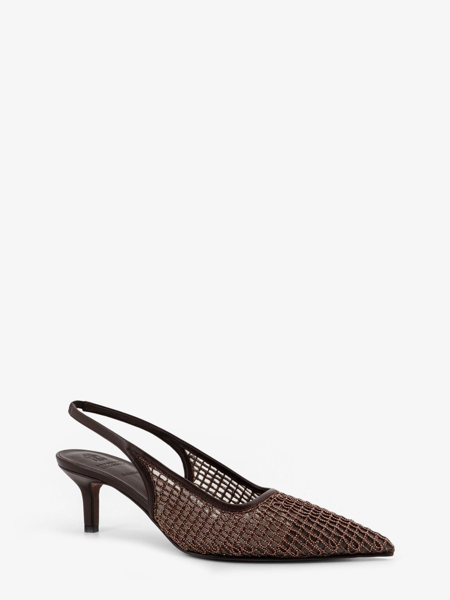 Brunello Cucinelli Brunello Cucinelli Leather décolleté with Precious Net detail IT 40 Women - USA Tariffs Included Size US 10 / IT 40 - 2 Thumbnail