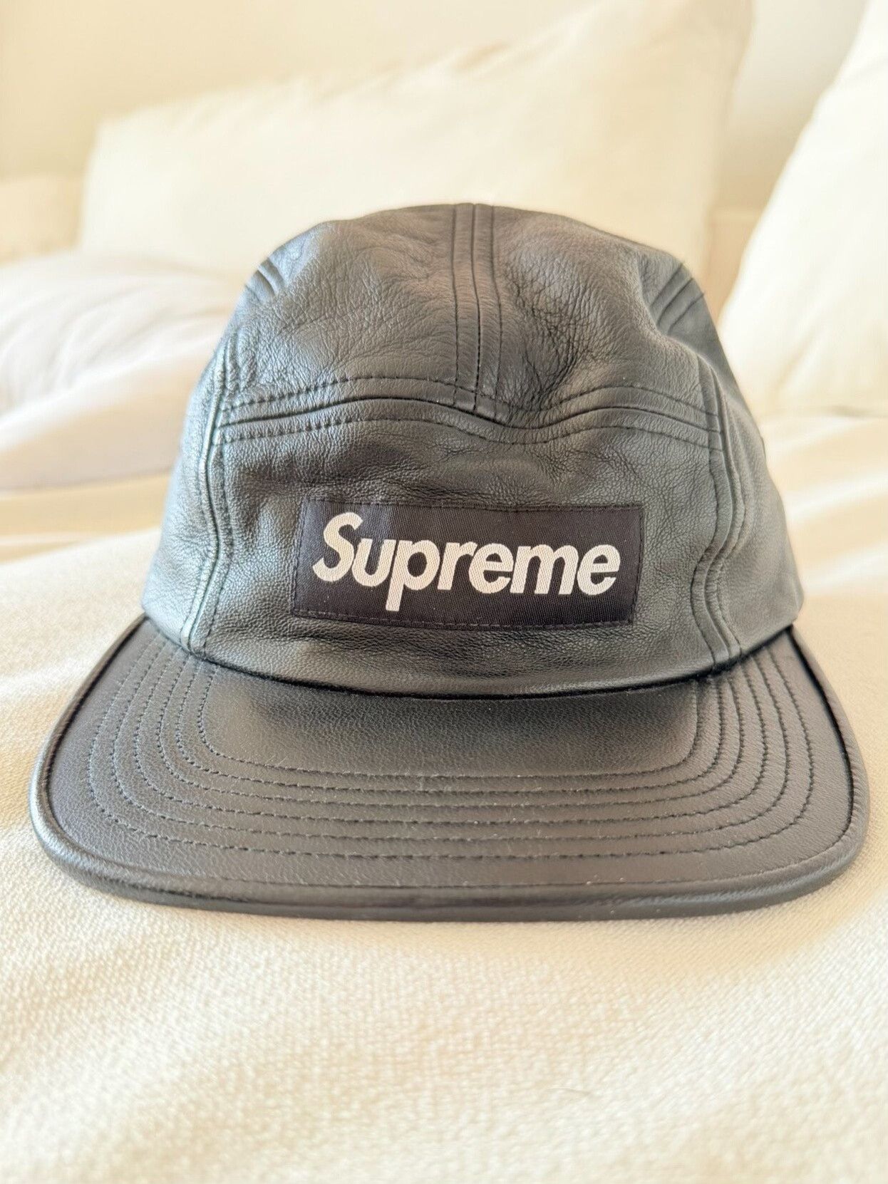 Supreme Supreme Leather 5-Panel Camp Cap Size ONE SIZE - 3 Thumbnail