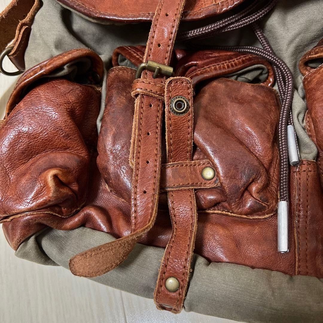Vintage TOUGH JEANSMITH Vintage Waxed Leather Crossbody Bag Size ONE SIZE - 9 Thumbnail