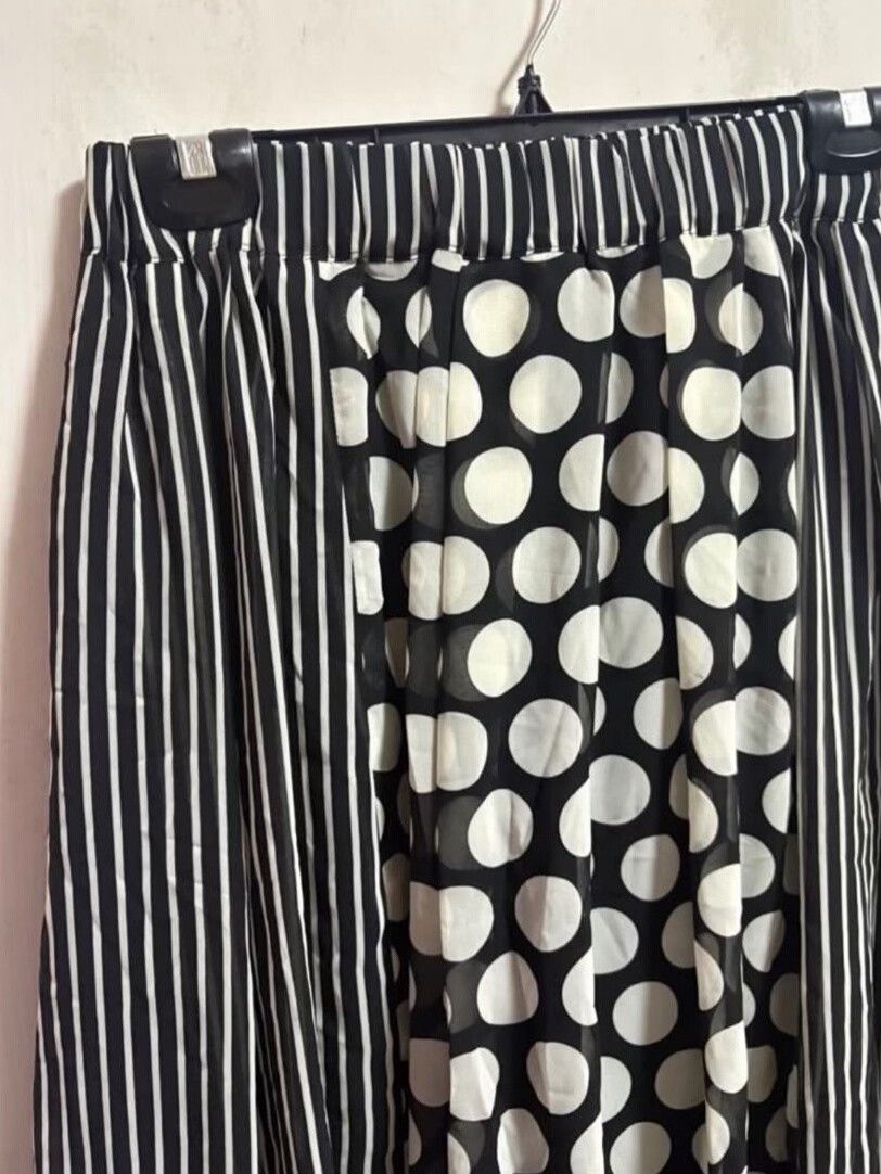 gomme Polka Dot Stripe Long Skirt Size 40" / US 18 - 3 Thumbnail
