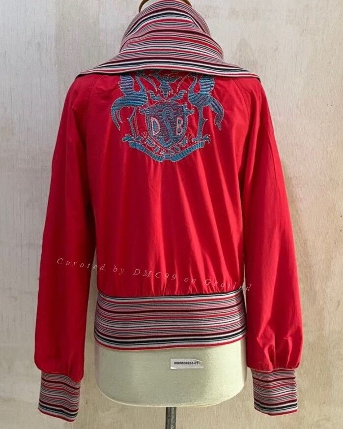 Diesel Diesel Vintage High Collar Red Sport Jacket Size S / US 4 / IT 40 - 2 Thumbnail
