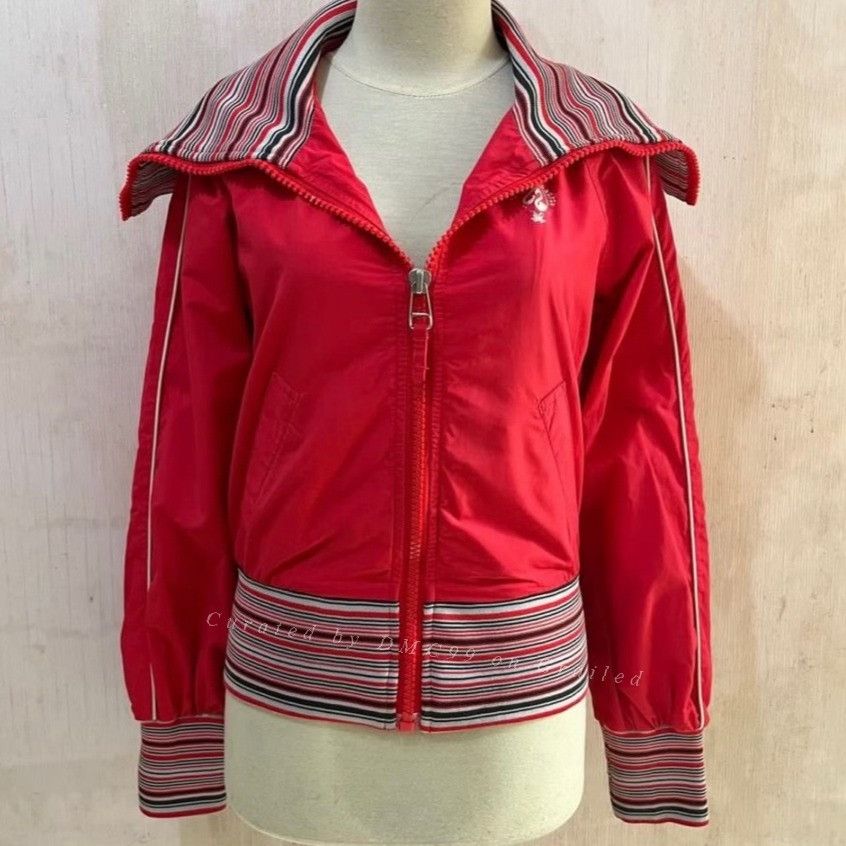 Diesel Diesel Vintage High Collar Red Sport Jacket Size S / US 4 / IT 40 - 3 Thumbnail