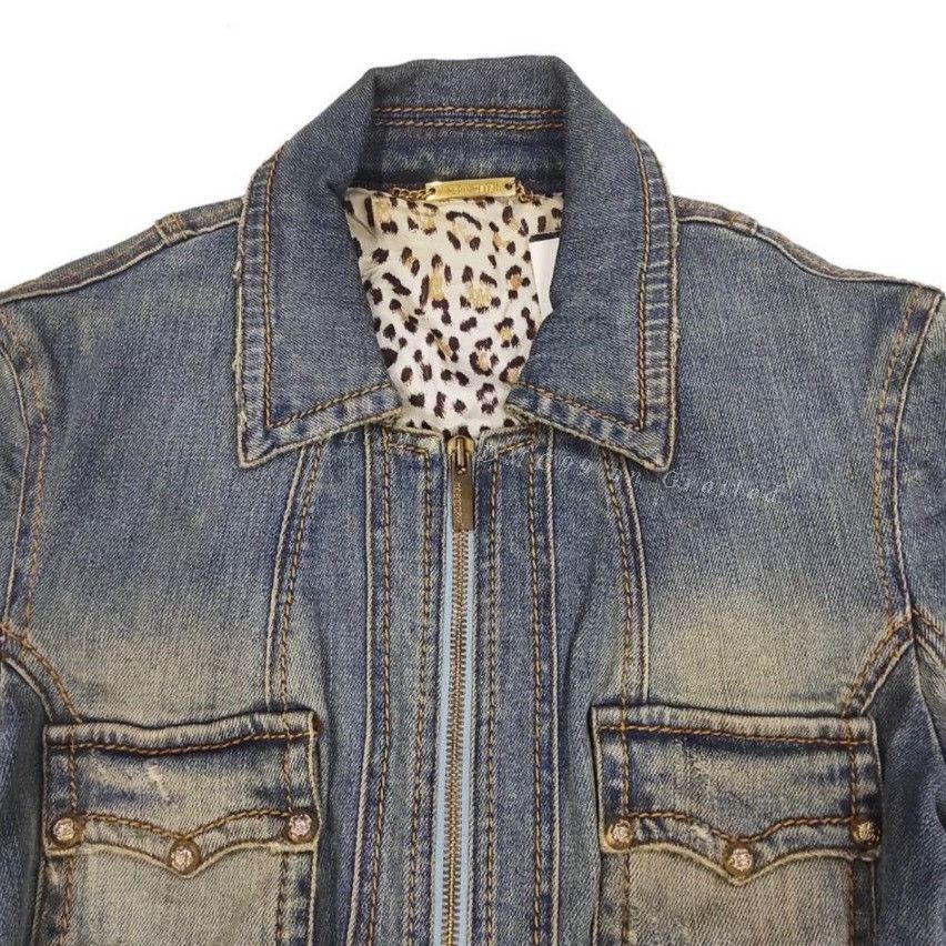 Roberto Cavalli Vintage Roberto Cavalli Denim Jacket Size M / US 6-8 / IT 42-44 - 3 Thumbnail