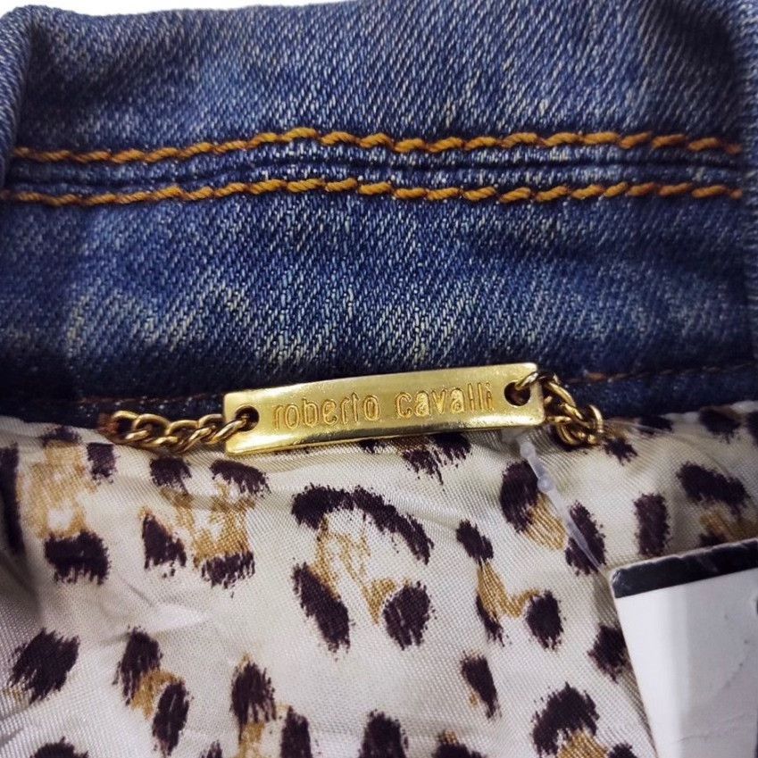 Roberto Cavalli Vintage Roberto Cavalli Denim Jacket Size M / US 6-8 / IT 42-44 - 4 Thumbnail