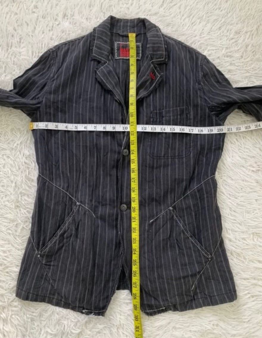 Marithe + Francois Girbaud Marithe Francois Girbaud Striped Collar Coat Size US L / EU 52-54 / 3 - 3 Thumbnail