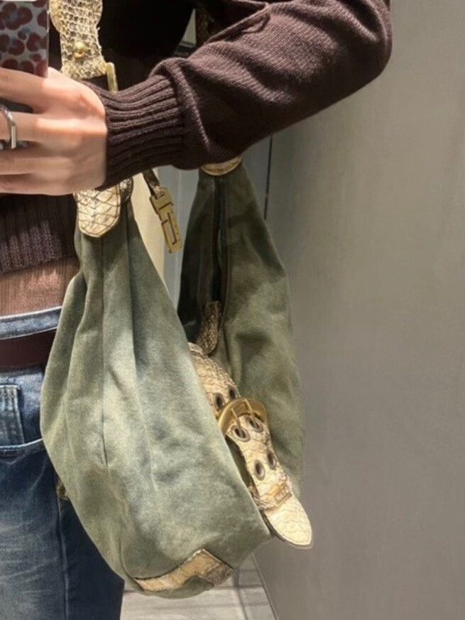Guess Guess Vintage Denim Shoulder Bag Size ONE SIZE - 8 Thumbnail