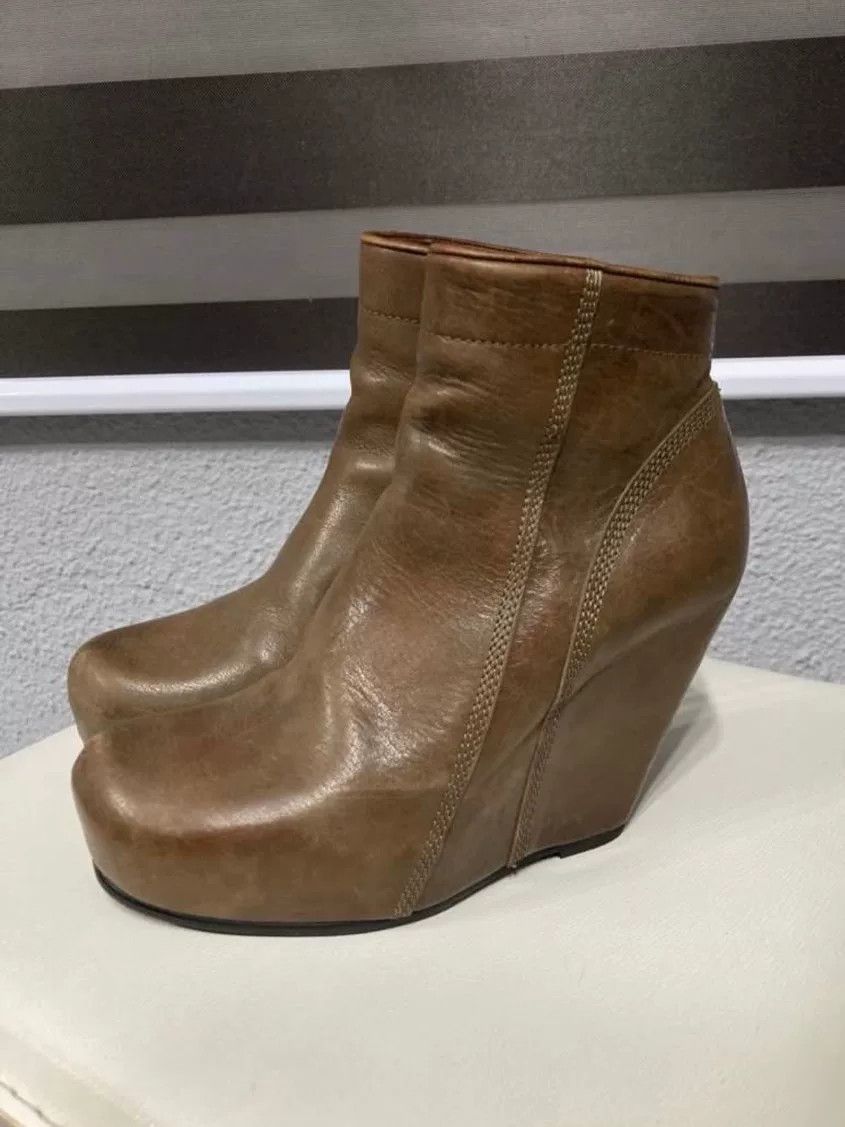 Rick Owens Rick Owens Brown Wedge Heel Boots Size US 5 / IT 35 - 3 Thumbnail