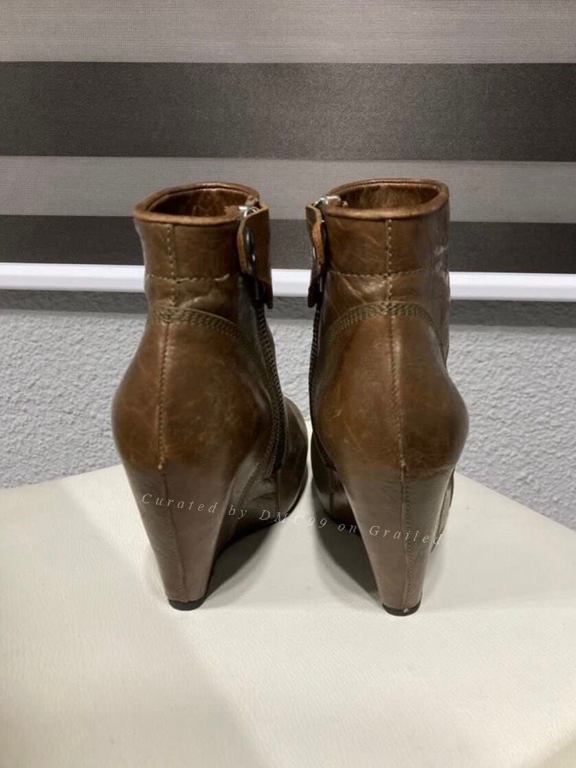 Rick Owens Rick Owens Brown Wedge Heel Boots Size US 5 / IT 35 - 4 Thumbnail