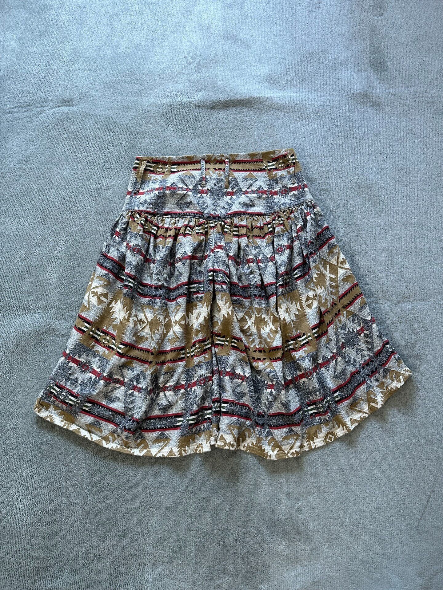 Kapital Kapital Tribal Pattern Wide-Leg Skirt Pants Size 22" - 5 Thumbnail