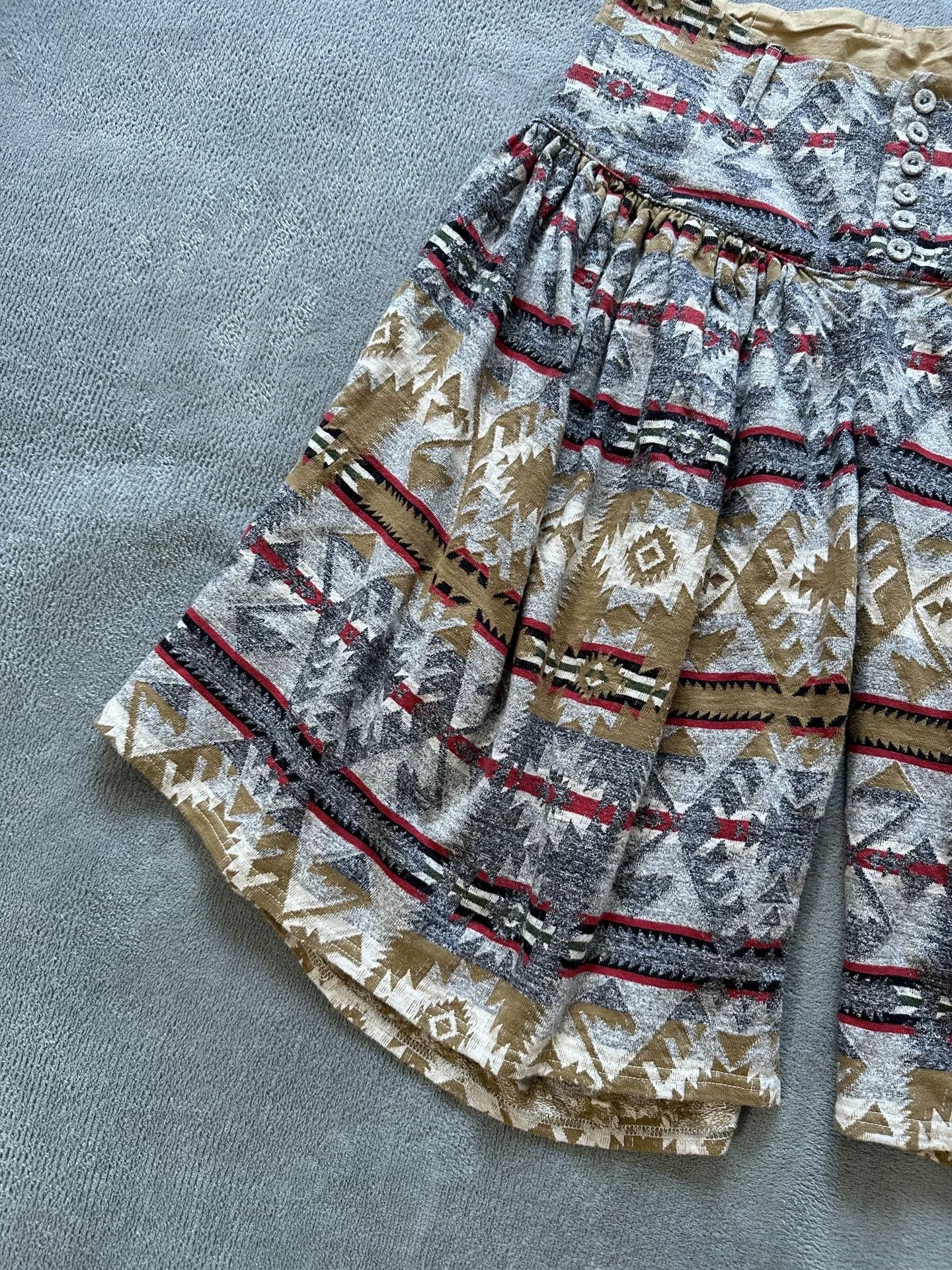 Kapital Kapital Tribal Pattern Wide-Leg Skirt Pants Size 22" - 2 Thumbnail