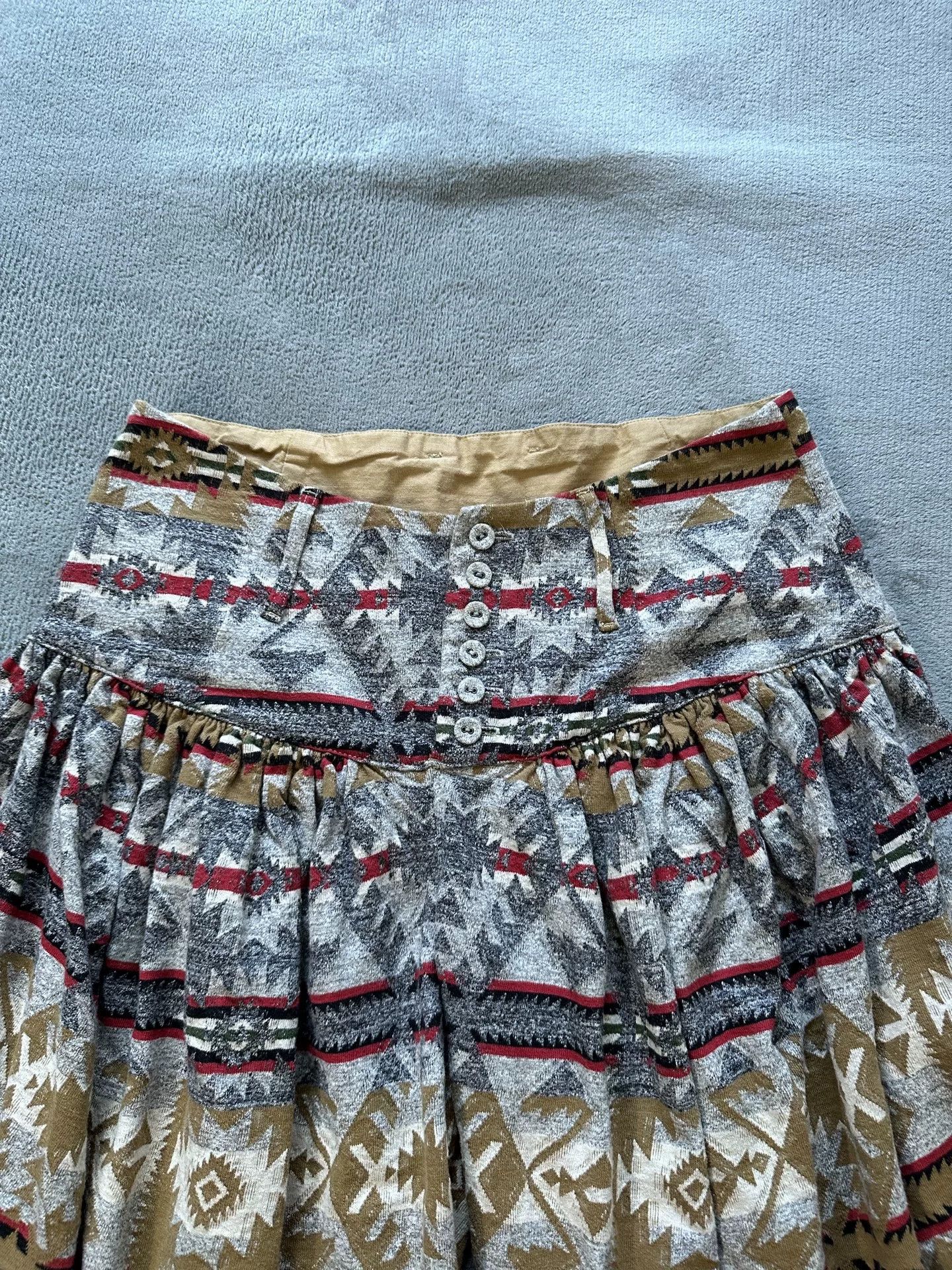 Kapital Kapital Tribal Pattern Wide-Leg Skirt Pants Size 22" - 4 Thumbnail