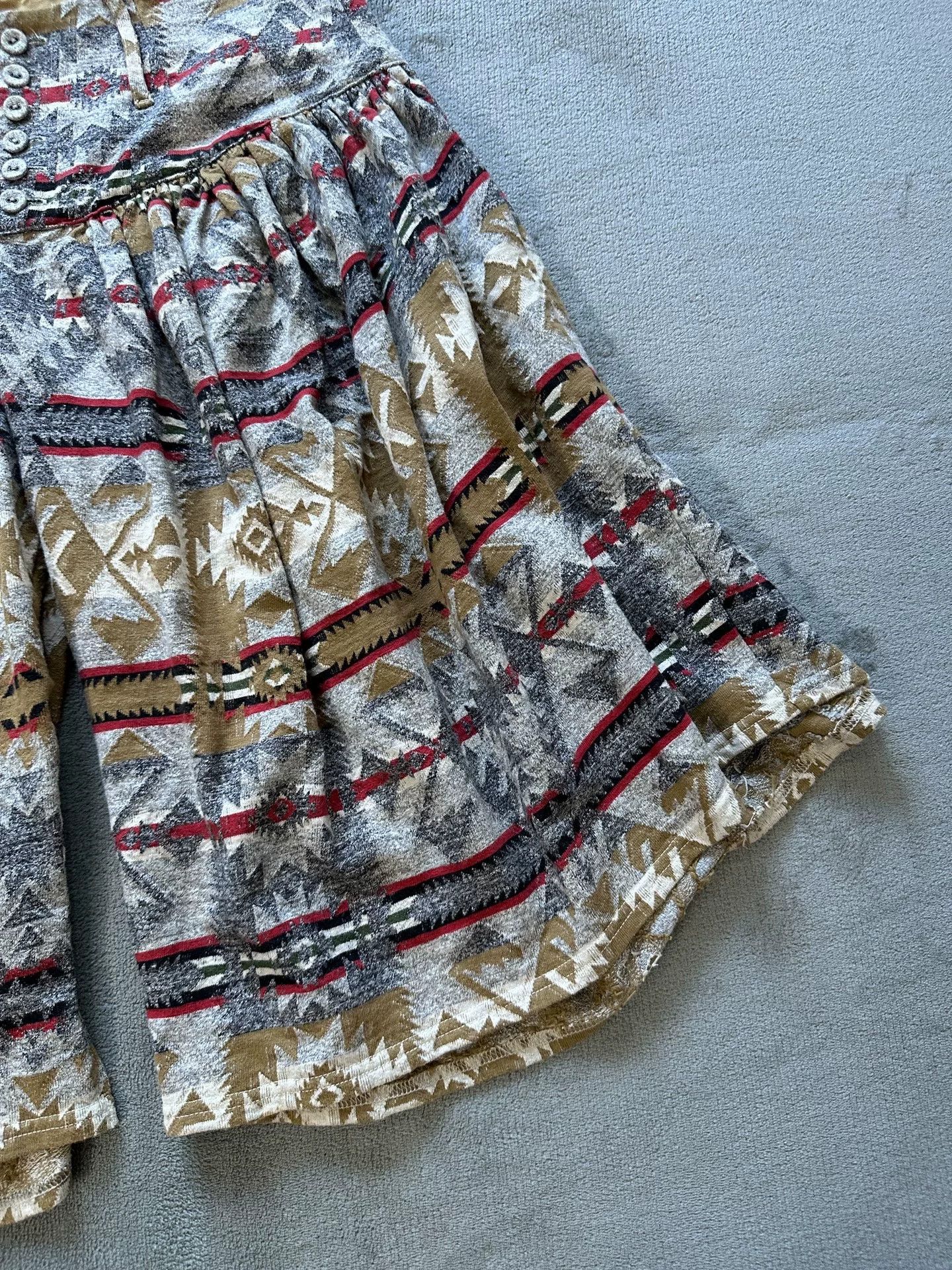 Kapital Kapital Tribal Pattern Wide-Leg Skirt Pants Size 22" - 3 Thumbnail
