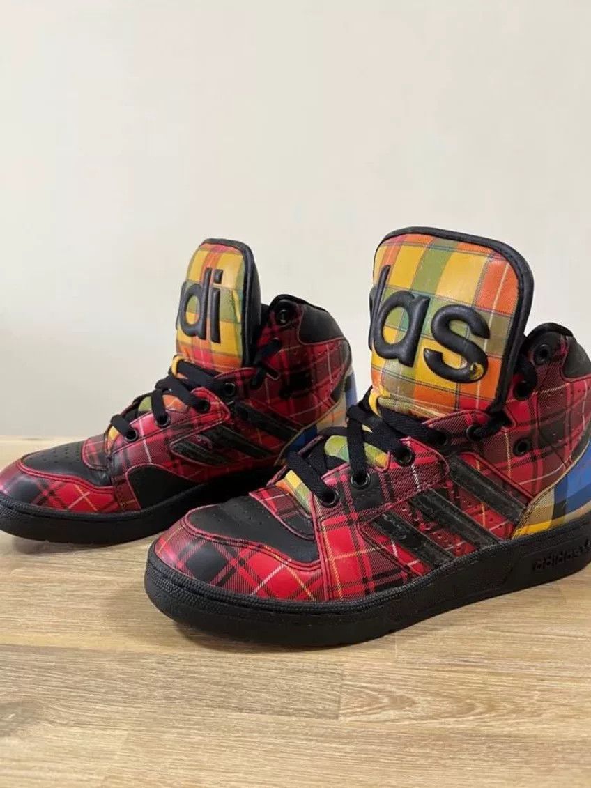 Jeremy Scott adidas Jeremy Scott Instinct Hi Wings Plaid Size US 7.5 / EU 40-41 - 3 Thumbnail
