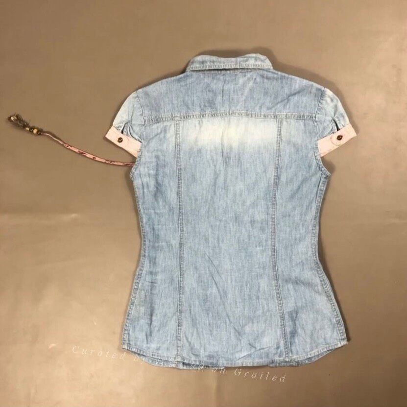 Dolce & Gabbana Dolce & Gabbana Vintage Denim Short Sleeve Shirt Size S / US 4 / IT 40 - 7 Thumbnail