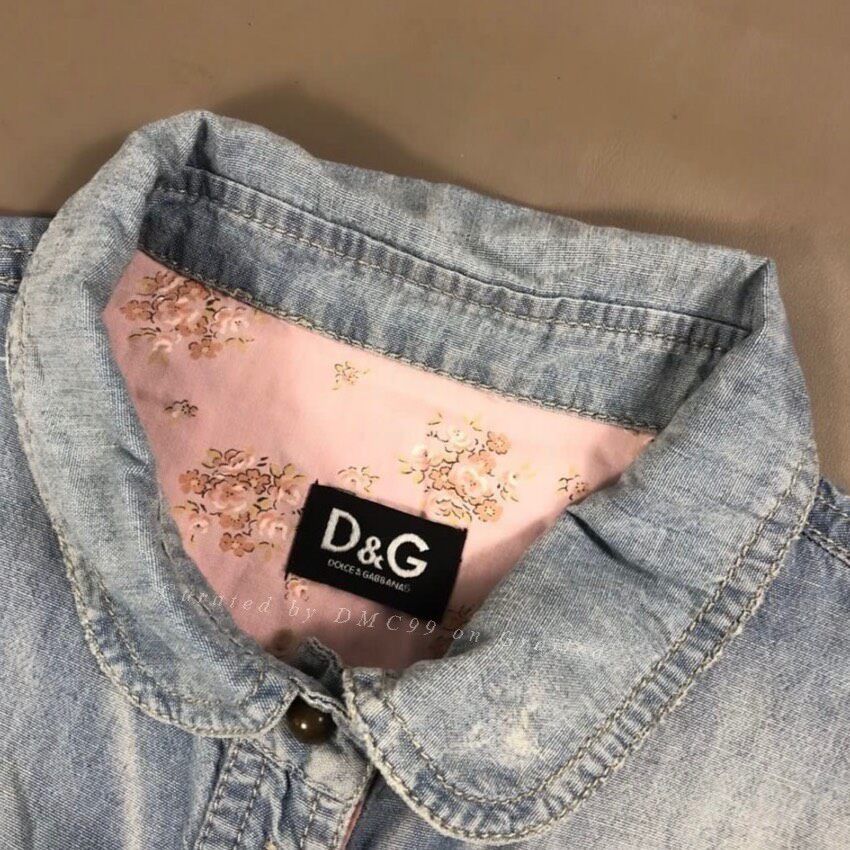 Dolce & Gabbana Dolce & Gabbana Vintage Denim Short Sleeve Shirt Size S / US 4 / IT 40 - 3 Thumbnail