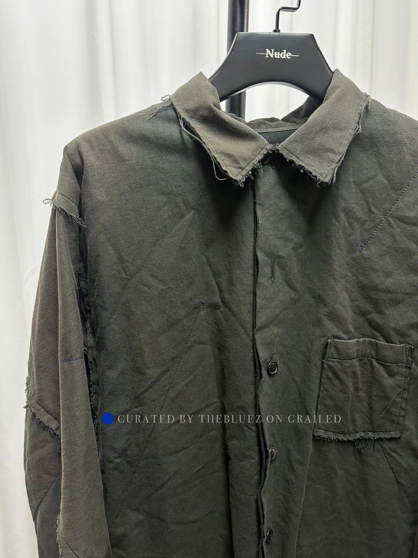 Yohji Yamamoto Black Long-Sleeve Button-Up Shirt Size M Size US M / EU 48-50 / 2 - 2 Thumbnail