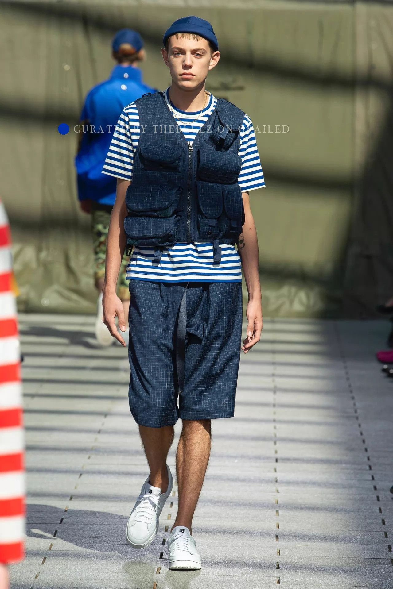 Junya Watanabe Blue Utility Vest with Multiple Pockets Size M Size US M / EU 48-50 / 2 - 5 Thumbnail