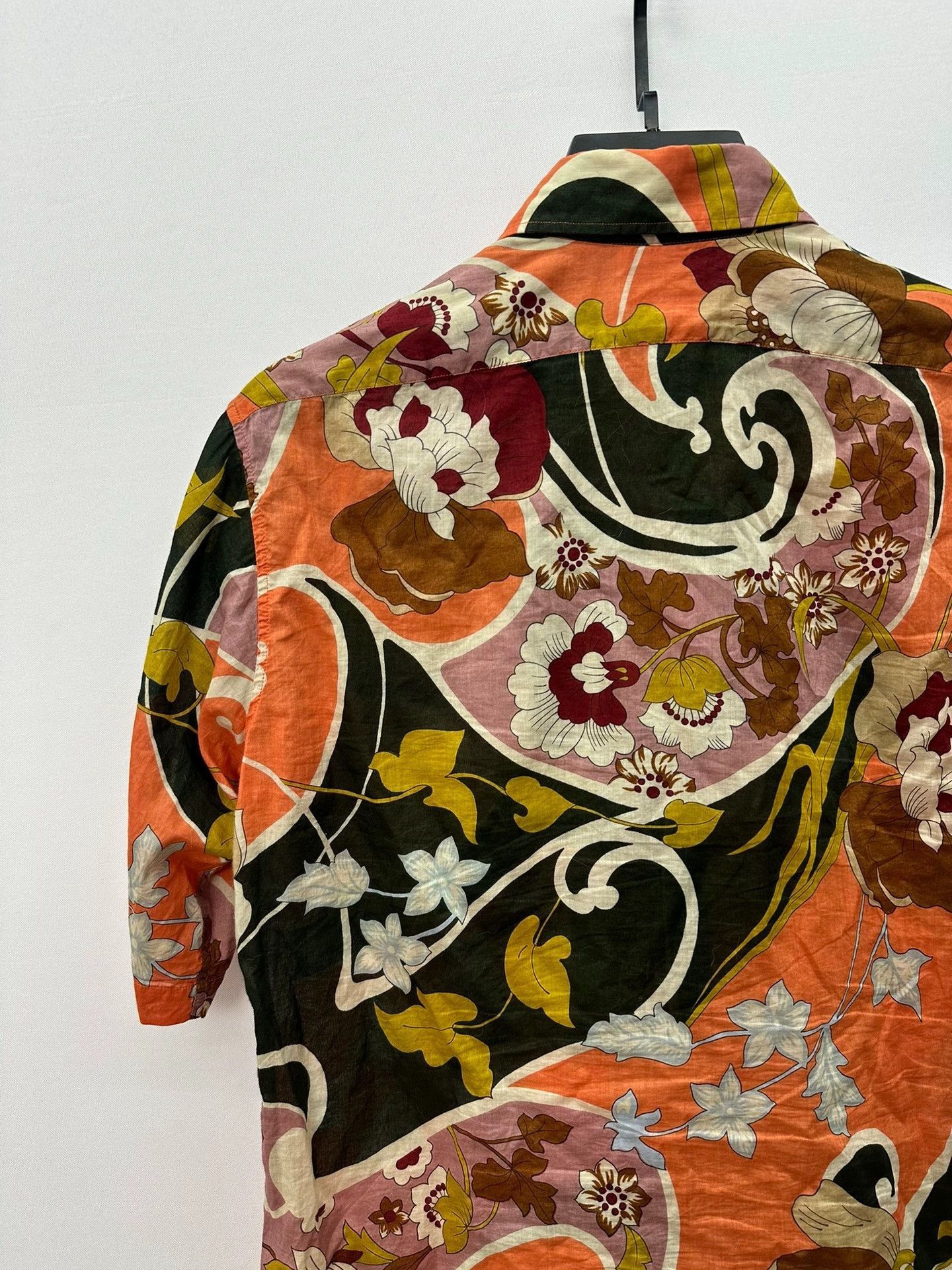 Dries Van Noten Multi Floral Print Short Sleeve Button Up Shirt Size US S / EU 44-46 / 1 - 6 Thumbnail